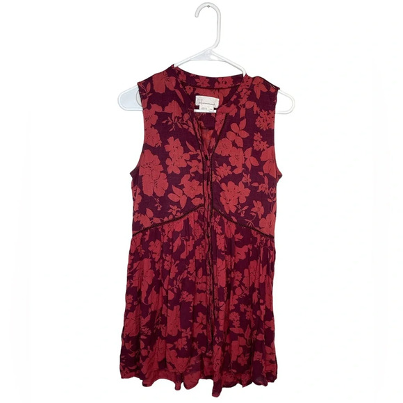 Anthropologie Button Up Dress Floral Pattern Size XS - Picture 1 of 4